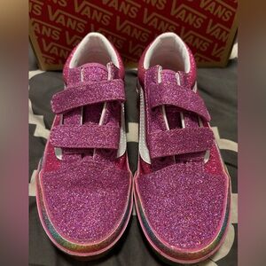GIRLS OLD SKOOL V GLITTER RAINGLOW PINK/MULTI SNEAKER✨🌈